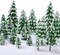 35 Pieces Mini Snow Pine Model Trees 1.97-5.9 Inch, 6 Size Miniature Sisal Snow Frost Trees for Christmas Village Decoration Train Scenery Winter Ornaments DIY Crafts